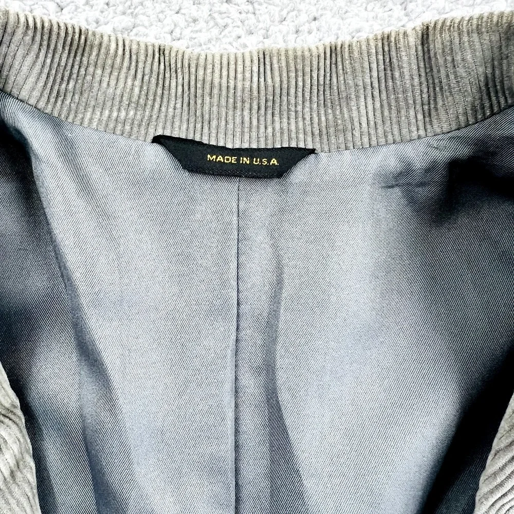 Vintage Pioneer Wear Blazer Mens 48 Corduroy Gray Jacket Sport Coat